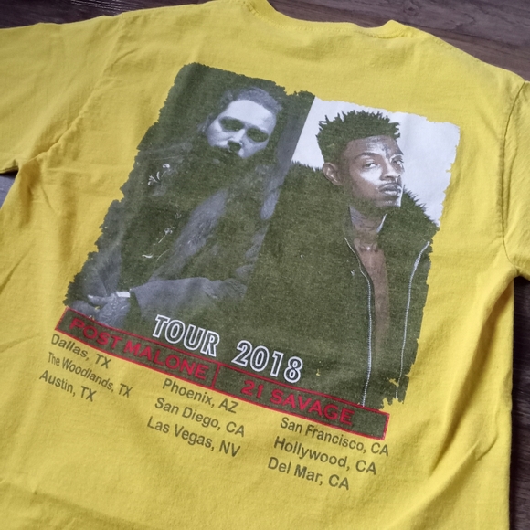 Post Malone 2018 your T-shirt with 21 savage - Picture 2 of 3